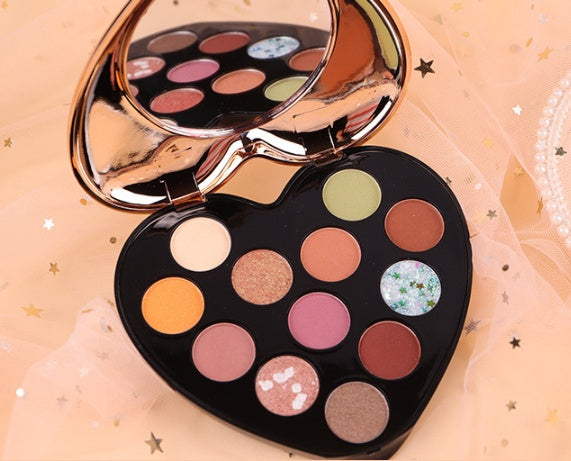 Heart-Shaped 12 Color Eyeshadow Palette