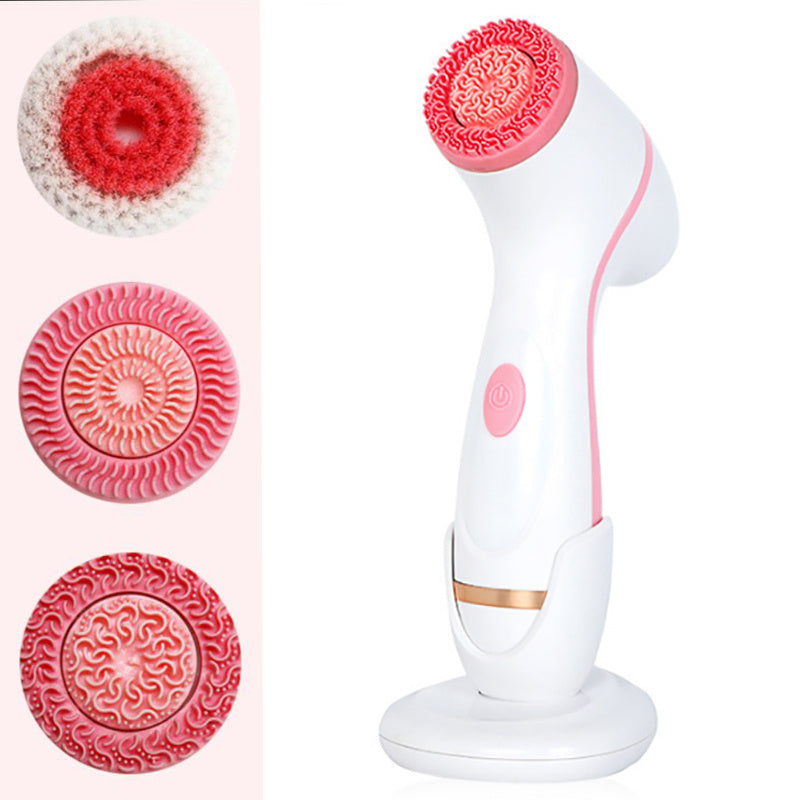 Electric silicone facial cleanser